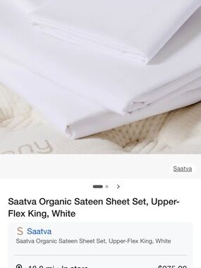 White Organic Sateen Sheet Set - Luxurious Softness